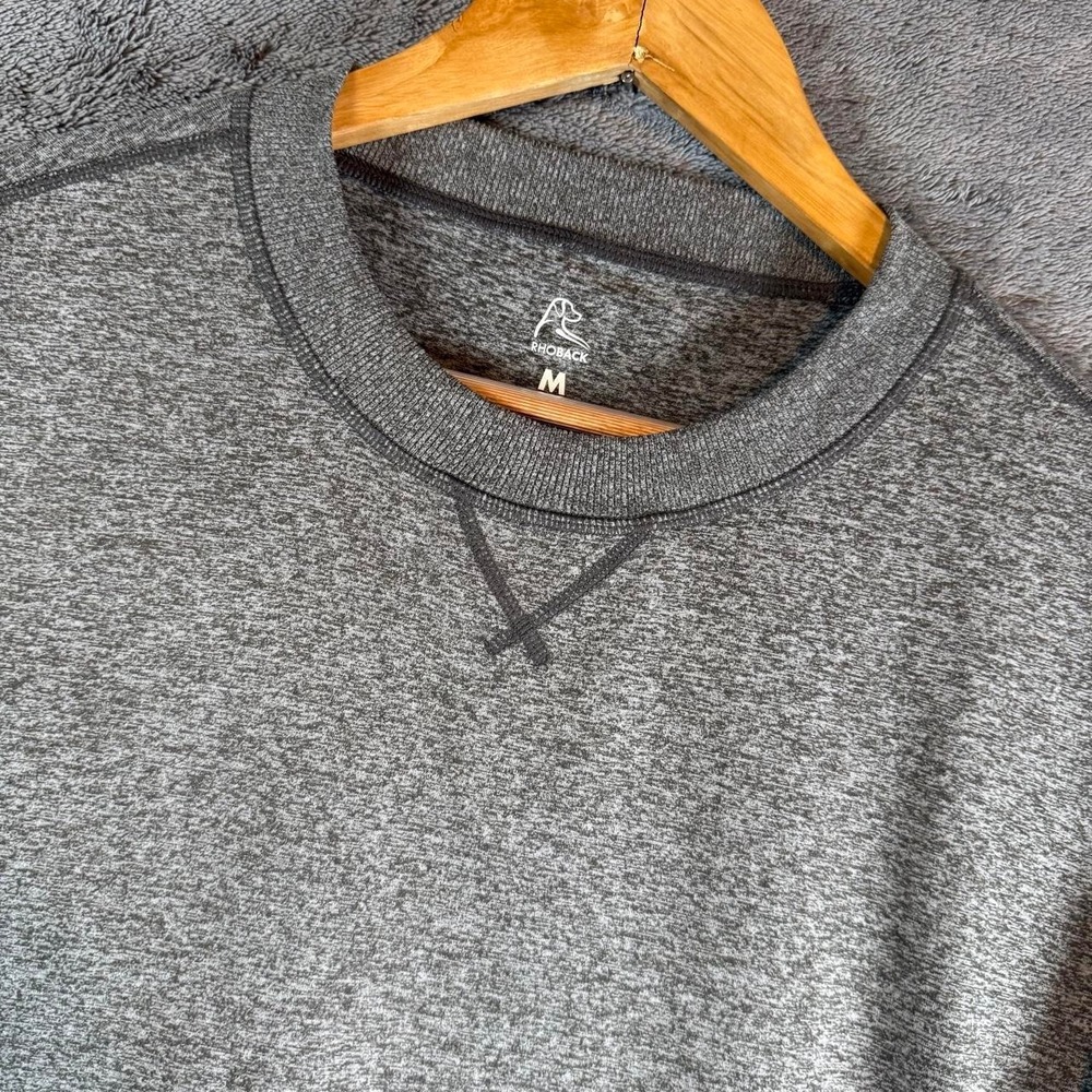 Rhoback Pace Performance Crewneck Pullover Grey Men's Size M Like New
